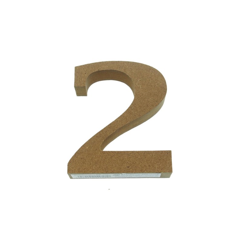 MDF 3D Number 2 Two